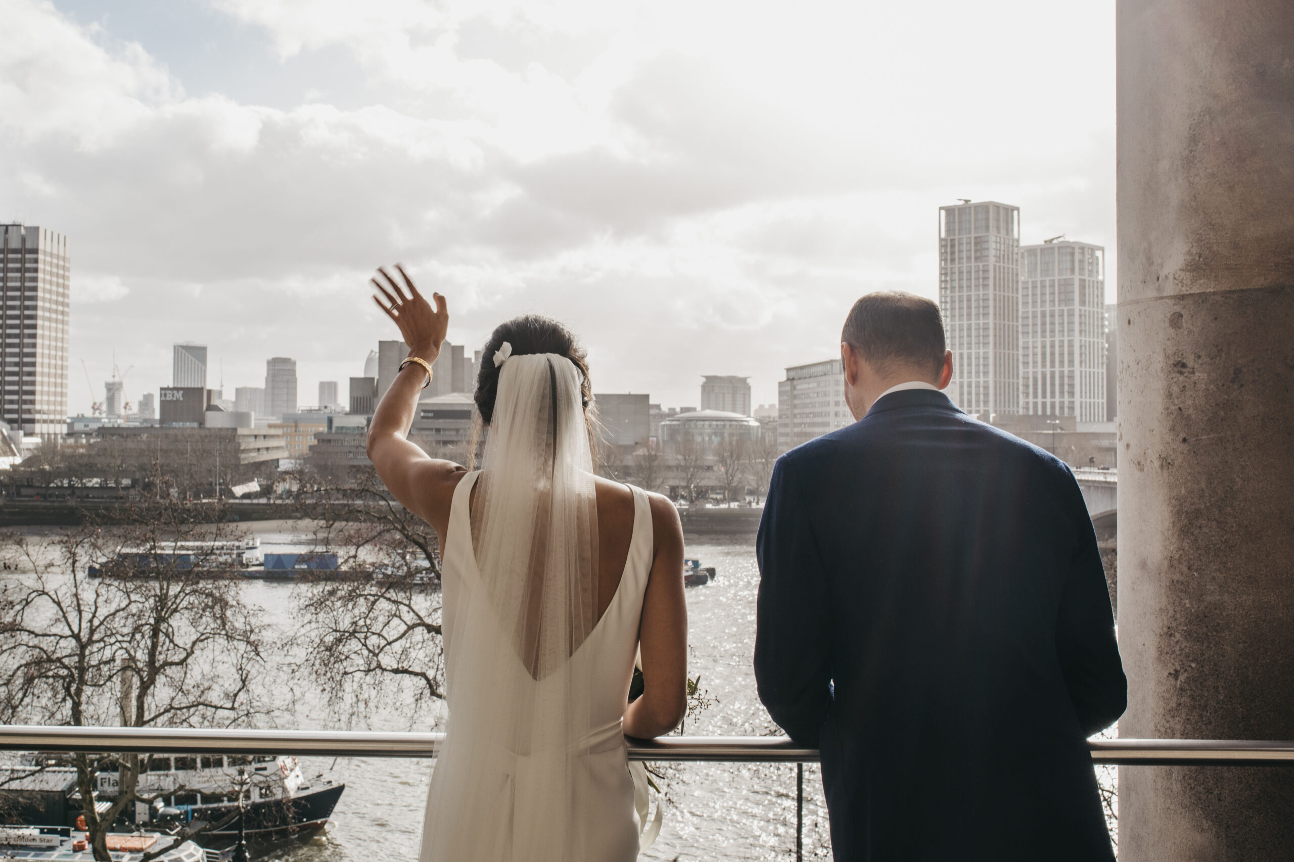 Wedding Couple Thames Somerset House
